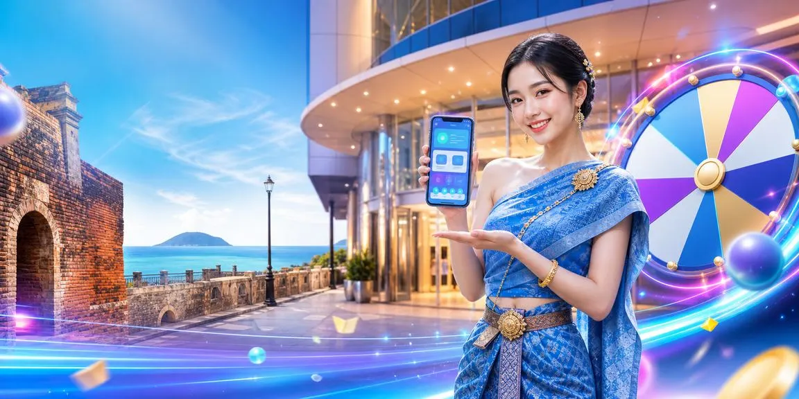 สาวไทยสวมผ้าไหมที่สงขลา ลุ้นรางวัลจับฉลากหน้าจอเกมคาสิโน
